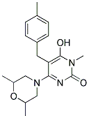 4-(2,6-DIMETHYLMORPHOLIN-4-YL)-6-HYDROXY-1-METHYL-5-(4-METHYLBENZYL)PYRIMIDIN-2(1H)-ONE 结构式