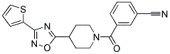 3-((4-[3-(2-THIENYL)-1,2,4-OXADIAZOL-5-YL]PIPERIDIN-1-YL)CARBONYL)BENZONITRILE 结构式