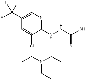 2-(3-氯-5-三氟甲基)吡啶-2-基)肼-1-二硫代三乙基铵 结构式