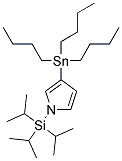 N-(TRIISOPROPYLSILYL)-3-(TRIBUTYLSTANNYL)PYRROLE 结构式