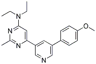 N,N-DIETHYL-6-[5-(4-METHOXYPHENYL)PYRIDIN-3-YL]-2-METHYLPYRIMIDIN-4-AMINE 结构式