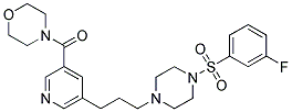 4-([5-(3-(4-[(3-FLUOROPHENYL)SULFONYL]PIPERAZIN-1-YL)PROPYL)PYRIDIN-3-YL]CARBONYL)MORPHOLINE 结构式