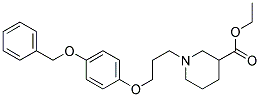 ETHYL 1-(3-[4-(BENZYLOXY)PHENOXY]PROPYL)-3-PIPERIDINECARBOXYLATE 结构式