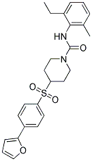 N-(2-ETHYL-6-METHYLPHENYL)-4-([4-(2-FURYL)PHENYL]SULFONYL)PIPERIDINE-1-CARBOXAMIDE 结构式