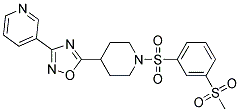 3-[5-(1-([3-(METHYLSULFONYL)PHENYL]SULFONYL)PIPERIDIN-4-YL)-1,2,4-OXADIAZOL-3-YL]PYRIDINE 结构式