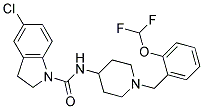 5-CHLORO-N-(1-[2-(DIFLUOROMETHOXY)BENZYL]PIPERIDIN-4-YL)INDOLINE-1-CARBOXAMIDE 结构式