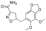5-[(6,7-DIMETHOXY-1,3-BENZODIOXOL-5-YL)METHYL]-4,5-DIHYDROISOXAZOLE-3-CARBOXAMIDE 结构式