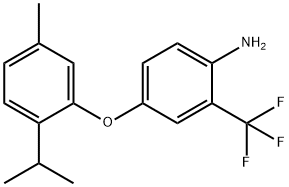 4-(2-ISOPROPYL-5-METHYLPHENOXY)-2-(TRIFLUOROMETHYL)ANILINE 结构式