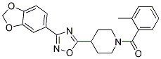 4-[3-(1,3-BENZODIOXOL-5-YL)-1,2,4-OXADIAZOL-5-YL]-1-(2-METHYLBENZOYL)PIPERIDINE 结构式