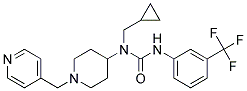 N-(CYCLOPROPYLMETHYL)-N-[1-(PYRIDIN-4-YLMETHYL)PIPERIDIN-4-YL]-N'-[3-(TRIFLUOROMETHYL)PHENYL]UREA 结构式