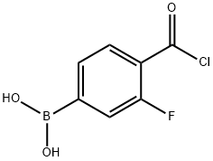 B-[4-(氯羰基)-3-氟苯基]硼酸 结构式