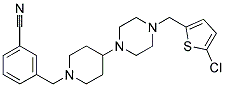 3-[(4-(4-[(5-CHLORO-2-THIENYL)METHYL]PIPERAZIN-1-YL)PIPERIDIN-1-YL)METHYL]BENZONITRILE 结构式