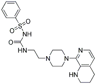 N-[((2-[4-(1,2,3,4-TETRAHYDRO-1,7-NAPHTHYRIDIN-8-YL)PIPERAZIN-1-YL]ETHYL)AMINO)CARBONYL]BENZENESULFONAMIDE 结构式
