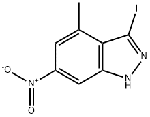3-Iodo-6-nitro-4-methyl (1H)indazole 结构式
