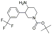TERT-BUTYL 4-AMINO-3-(3-(TRIFLUOROMETHYL)PHENYL)PIPERIDINE-1-CARBOXYLATE 结构式
