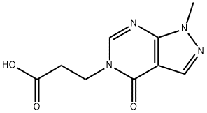 3-(1-甲基-4-羰基-1,4-二氢-吡唑并[3,4-D]-嘧啶-5-基)-丙酸 结构式