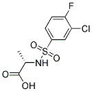 ALANINE, N-[(3-CHLORO-4-FLUOROPHENYL)SULFONYL]- 结构式