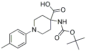 4-(TERT-BUTOXYCARBONYLAMINO)-1-P-TOLYLPIPERIDINE-4-CARBOXYLIC ACID 结构式