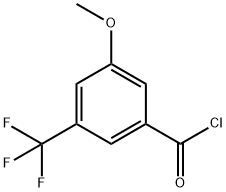 3-甲氧基-5-(三氟甲基)苯甲酰氯 结构式