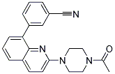 3-[2-(4-ACETYLPIPERAZIN-1-YL)QUINOLIN-8-YL]BENZONITRILE 结构式