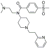 N-[2-(DIMETHYLAMINO)ETHYL]-4-(METHYLSULFONYL)-N-[1-(2-PYRIDIN-2-YLETHYL)PIPERIDIN-4-YL]BENZAMIDE 结构式