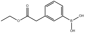 (3-(2-乙氧基-2-羰基乙基)苯基)硼酸 结构式
