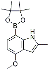 4-METHOXY-2-METHYL-7-(4,4,5,5-TETRAMETHYL-1,3,2-DIOXABOROLAN-2-YL)-1H-INDOLE 结构式