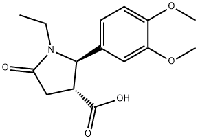 (2R,3R)-2-(3,4-二甲氧基苯基)-1-乙基-5-氧代吡咯烷-3-羧酸 结构式