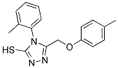 5-((4-METHYLPHENOXY)METHYL)-4-(2-METHYLPHENYL)-4H-1,2,4-TRIAZOLE-3-THIOL 结构式