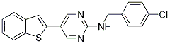 5-(1-BENZOTHIEN-2-YL)-N-(4-CHLOROBENZYL)PYRIMIDIN-2-AMINE 结构式