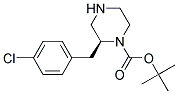 (S)-2-(4-CHLORO-BENZYL)-PIPERAZINE-1-CARBOXYLIC ACID TERT-BUTYL ESTER 结构式