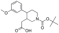 N-BOC-4-(3-METHOXYPHENYL)-PIPERIDINE-3-ACETIC ACID 结构式