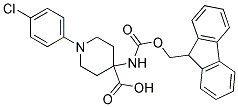 4-(((9H-FLUOREN-9-YL)METHOXY)CARBONYLAMINO)-1-(4-CHLOROPHENYL)PIPERIDINE-4-CARBOXYLIC ACID 结构式