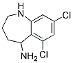 6,8-DICHLORO-2,3,4,5-TETRAHYDRO-1H-BENZO[B]AZEPIN-5-YLAMINE 结构式