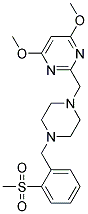 4,6-DIMETHOXY-2-((4-[2-(METHYLSULFONYL)BENZYL]PIPERAZIN-1-YL)METHYL)PYRIMIDINE 结构式