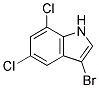 3-BROMO-5,7-DICHLORO-1H-INDOLE 结构式