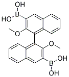 (S)-2,2'-DIMETHOXY-1,1'-BINAPHTHALENE-3,3'-DIBORONIC ACID 结构式