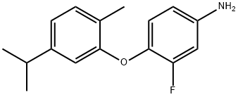 3-FLUORO-4-(5-ISOPROPYL-2-METHYLPHENOXY)ANILINE 结构式