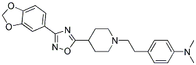 4-(2-(4-[3-(1,3-Benzodioxol-5-yl)-1,2,4-oxadiazol-5-yl]piperidin-1-yl)ethyl)-N,N-dimethylaniline 结构式