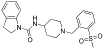 N-(1-[2-(METHYLSULFONYL)BENZYL]PIPERIDIN-4-YL)INDOLINE-1-CARBOXAMIDE 结构式