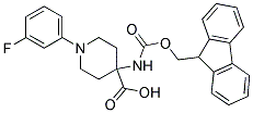 4-(((9H-FLUOREN-9-YL)METHOXY)CARBONYLAMINO)-1-(3-FLUOROPHENYL)PIPERIDINE-4-CARBOXYLIC ACID 结构式