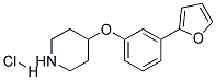 4-[3-(2-FURYL)PHENOXY]PIPERIDINE HYDROCHLORIDE 结构式