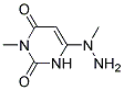 3-METHYL-6-(1-METHYLHYDRAZINO)PYRIMIDINE-2,4(1H,3H)-DIONE 结构式