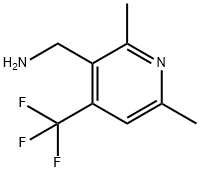 C-(2,6-DIMETHYL-4-TRIFLUOROMETHYL-PYRIDIN-3-YL)-METHYLAMINE 结构式