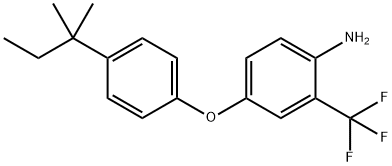 4-[4-(TERT-PENTYL)PHENOXY]-2-(TRIFLUOROMETHYL)-PHENYLAMINE 结构式