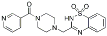 3-([4-(PYRIDIN-3-YLCARBONYL)PIPERAZIN-1-YL]METHYL)-2H-1,2,4-BENZOTHIADIAZINE 1,1-DIOXIDE 结构式