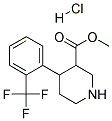 METHYL 4-(2-(TRIFLUOROMETHYL)PHENYL)PIPERIDINE-3-CARBOXYLATE HYDROCHLORIDE 结构式