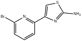 4-(6-溴吡啶-2-基)噻唑-2-胺 结构式
