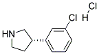 (S)-3-(3-CHLOROPHENYL)PYRROLIDINE HYDROCHLORIDE 结构式
