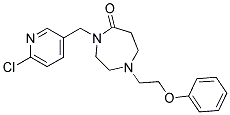 4-[(6-CHLOROPYRIDIN-3-YL)METHYL]-1-(2-PHENOXYETHYL)-1,4-DIAZEPAN-5-ONE 结构式